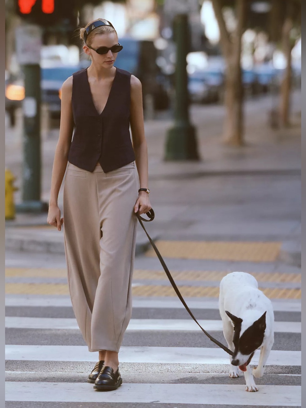 NWT Maeve Curved Cropped Trousers XS Beige Barrel Slouchy Relaxed Minimalist